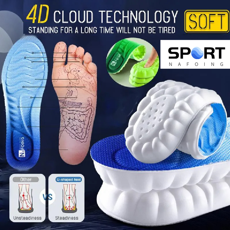Sneakers Care - 4D Cloud Technology Sports Insoles for