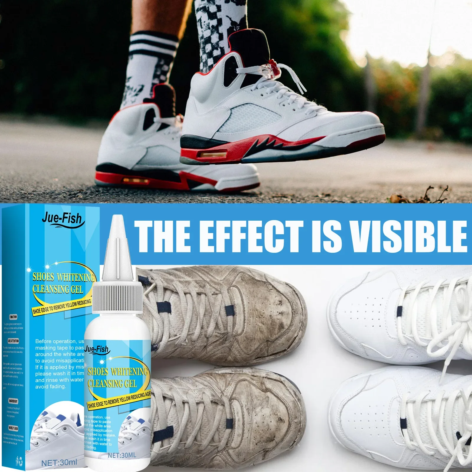 White Shoes Cleaning Gel Stain - đánh giá và giá Sneaker Care Spray